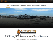 Tablet Screenshot of mustangrvpark.com